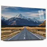 Large abstract wall art depicting the Canterbury, New Zealand scenery on acrylic glass.