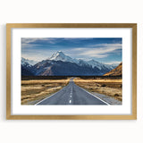 Extra large abstract art print of Canterbury, New Zealand, with textured gold frame, ideal for living room decor.