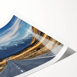 Extra large wall art featuring line art flowers in muted earth tones on rolled canvas, suitable for large living room decor.