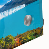 Large abstract wall art featuring a mid-century modernist style scene of Argentina in acrylic print.