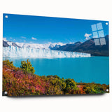 Acrylic print of a large abstract depiction of an Argentinian landscape in muted earth tones.