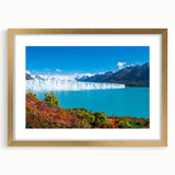 Extra large abstract art print of a textured Argentine landscape in muted earth tones, framed in gold.