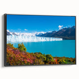 Black and white landscape art painting of a South American scene on framed canvas, suitable for bedroom wall decor.