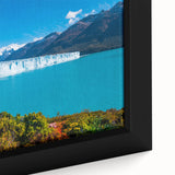 Extra large framed canvas featuring a textured, colorful depiction of a South American scenery, ideal for living room decor.