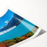 Extra large wall art featuring line art flowers in muted earth tones on a rolled print, ideal for large living room decor.