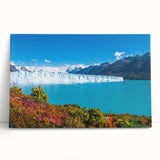 Black and white stretched canvas depicting a serene Argentinian landscape, ideal for kitchen wall art or bedroom ambiance.