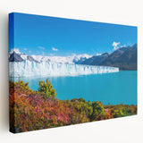 Side view of a stretched canvas featuring a scenic depiction of an Argentinian landscape, ideal for kitchen wall art.