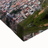 Black and white landscape art painting of Bolivian scenery on stretched canvas, ideal for bedroom wall decor.