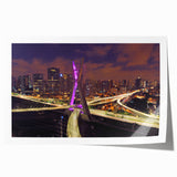 Rolled print of a South American scenery with lush greenery and floral elements, in vibrant colors.