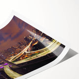 Extra large wall art featuring line art flowers in soft pastel shades on a rolled canvas, ideal for large living room decor.