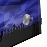 Large abstract wall art featuring a Chilean landscape in muted earth tones on acrylic glass, ideal for dining room ambiance.