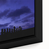 Extra large framed canvas featuring a textured depiction of a vibrant Chilean landscape, ideal for living room decor.