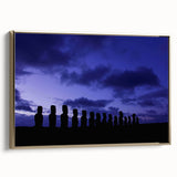 Framed canvas landscape painting of Chilean scenery in muted earth tones, ideal for bedroom wall art.