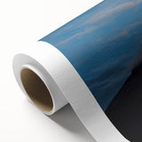 Art Deco poster of a scenic Colombian landscape on rolled canvas, with pastel colors, suitable as nursery wall art.