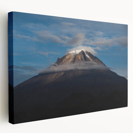 Landscape painting of a Colombian rural scene on stretched canvas, featuring muted earth tones, ideal for kitchen wall art.