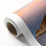 Art deco poster of Galapagos scenery with vibrant blue and green hues on rolled canvas, ideal for nursery wall art.