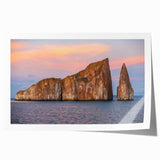 Rolled print of the Galapagos scenery featuring vibrant green and blue tones, ideal for art wall dining room.