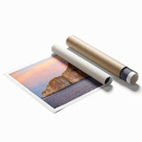 Extra large rolled print of Galapagos scenery with vibrant greens and blues, suitable for classy bathroom wall art.