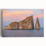 Large black and white stretched canvas of a Galapagos scenery, ideal for kitchen wall art.