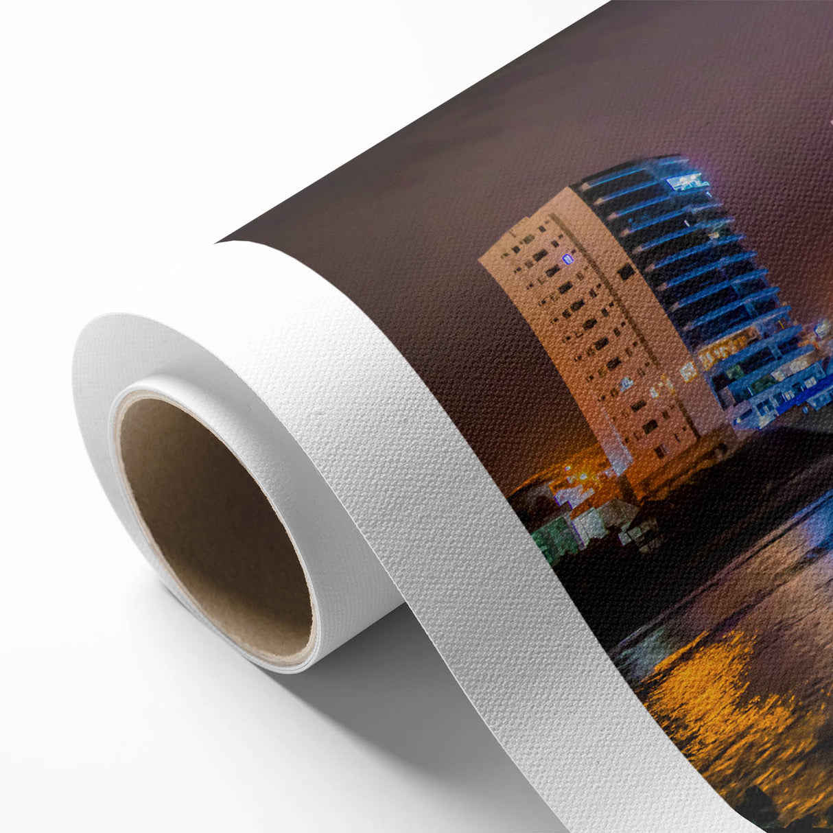 Art deco poster featuring a serene Ecuadorian landscape in soft pastel colors on rolled canvas, ideal for nursery wall art.