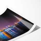 Extra large wall art featuring line art flowers in vibrant hues on a rolled canvas, ideal for large living room decor.