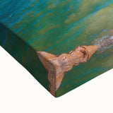 Black and white landscape art painting of a Peruvian scene on stretched canvas, suitable for bedroom wall decor.