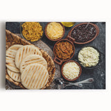 Large black and white stretched canvas of a Venezuelan landscape, ideal for kitchen wall art.