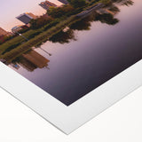 Art deco poster featuring an Alabama landscape in soft pastel colors on rolled canvas, suitable for dining room decor.