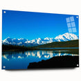 Acrylic glass print of Denali, Alaska in muted earth tones, suitable for dining room decor.