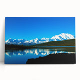 Black and white stretched canvas of Denali, Alaska, ideal for kitchen wall art or bedroom ambiance.