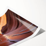 Extra large wall art featuring a line art depiction of flowers in coyote buttes, Arizona, in muted earth tones.