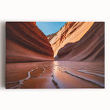 Black and white photograph of Arizona's Coyote Buttes on stretched canvas, ideal for kitchen wall art.
