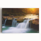 Black and white photograph of Arkansas scenery on large stretched canvas, ideal for kitchen wall art.