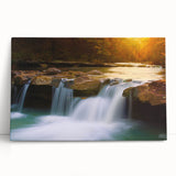 Black and white photo of Arkansas scenery on stretched canvas, ideal for kitchen wall art or bedroom decor.
