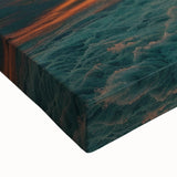 Black and white landscape art painting of Big Sur on stretched canvas, suitable for bedroom wall decor.