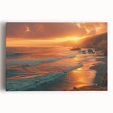 Black and white photo of Big Sur on stretched canvas, ideal for kitchen wall art.