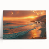 Black and white stretched canvas of Big Sur coastline, ideal for kitchen wall art or bedroom ambiance.