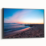 Black and white landscape art of Catalina, California on framed canvas, suitable for bedroom wall decor.