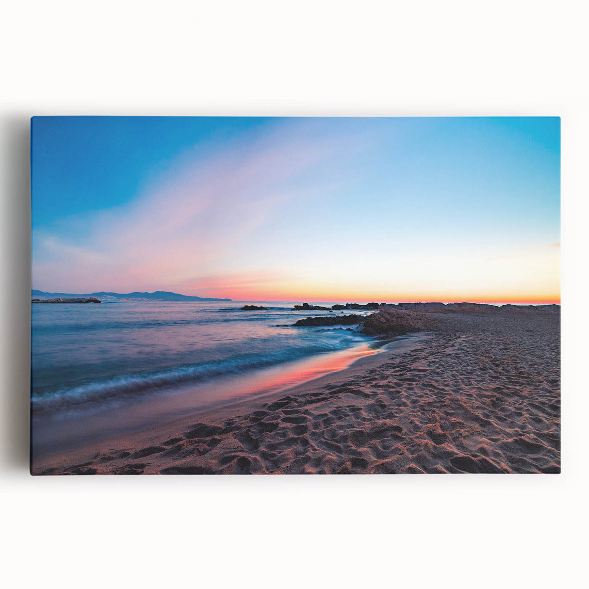 Black and white photograph of Catalina, California on stretched canvas, suited for kitchen wall art.