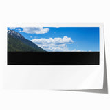 Extra large rolled print depicting Lake Tahoe with vibrant blue tones, ideal for art wall dining room.