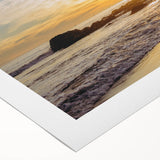 Art deco poster of Santa Barbara scenery in pastel colors on rolled canvas, suitable for dining room wall art.