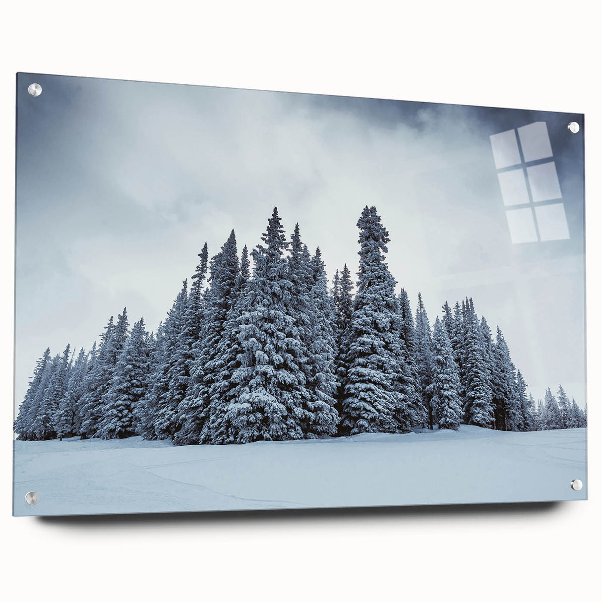 Acrylic print of a large abstract depiction of Vail, Colorado, in muted earth tones, ideal for bedroom or dining room decor.