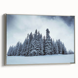 Framed canvas depicting a colorful Vail, Colorado landscape, ideal for enhancing a living room or office space.