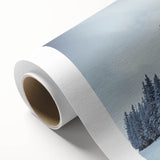 Art deco poster of Vail, Colorado scenery in pastel shades on rolled canvas, suitable as nursery wall art.