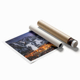 Extra large rolled print of Aspen trees in autumn hues on canvas, ideal for classy bathroom wall art.