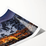 Extra large wall art featuring line art flowers in muted earth tones on a rolled canvas, ideal for large living room decor.