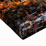 Black and white landscape art painting of Aspen, Colorado on large stretched canvas, suitable for bedroom decor.