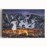 Black and white photograph of Aspen trees on stretched canvas, suitable for kitchen wall art.