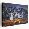 Scenic view of Aspen, Colorado in autumn on large stretched canvas, with vibrant fall colors, ideal for kitchen wall art.