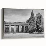 Framed canvas landscape art painting of Denver, Colorado in colorful tones, ideal for living room decor.